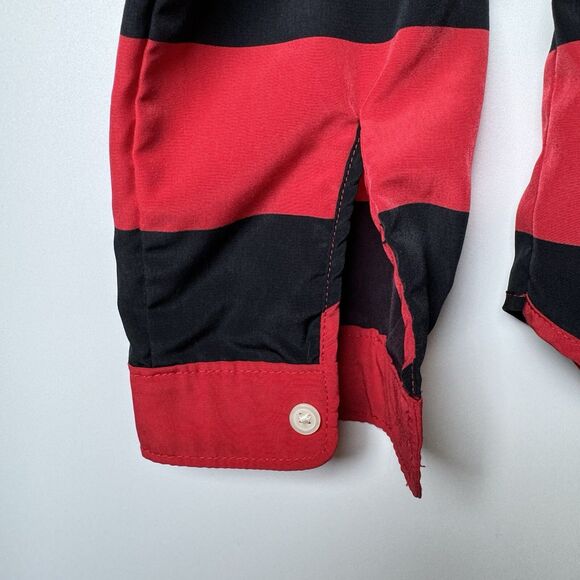 Gap Blouse Womens XS Red Navy Stripe Long Sleeve Lightweight Boat Neck Preppy - Picture 5 of 13